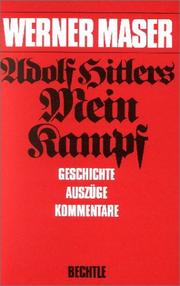 Cover of: Adolf Hitler, Mein Kampf: Geschichte, Auszüge, Kommentare