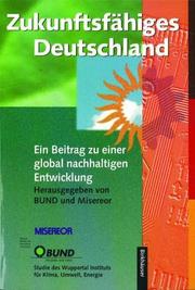 Cover of: Zukunftsfahiges Deutschland | Bund Freunde Der Erde