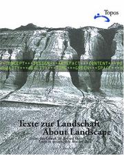 Cover of: About Landscape by Topos - European Landscape Magazine