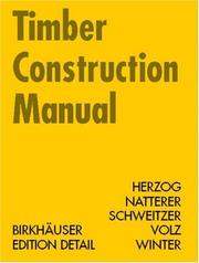 Cover of: Timber construction manual by Herzog ... [et al.].