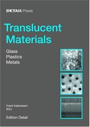 Cover of: Translucent materials by Frank Kaltenbach, ed.