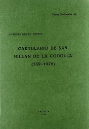 Cover of: Cartulario de San Millán de la Cogolla, (759-1076) by San Millán de la Cogolla (Monastery)