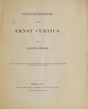 Gedächtnissrede auf Ernst Curtius by Ulrich Köhler