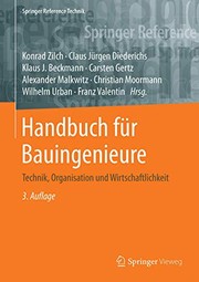 Cover of: Handbuch für Bauingenieure: Technik, Organisation und Wirtschaftlichkeit