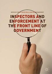 Cover of: Inspectors and Enforcement at the Front Line of Government by Steven Van de Walle, Nadine Raaphorst
