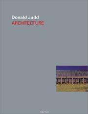 Cover of: Donald Judd: Architecture