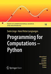 Cover of: Programming for Computations - Python: A Gentle Introduction to Numerical Simulations with Python