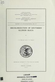 Cover of: Decolorization of southern Illinois silica
