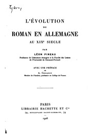 Cover of: L' évolution du roman en Allemagne au XIXe siècle