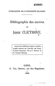 Cover of: Bibliographie des œuvres de Josse Clicthove