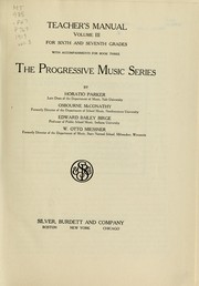 Cover of: The progressive music series by Horatio W. Parker