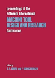 Cover of: Proceedings of the Fifteenth International Machine Tool Design and Research Conference