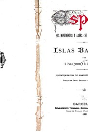 Cover of: Islas Baleares by Pablo Piferrer y Fábregas