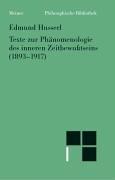 Cover of: Texte zur Phänomenologie des inneren Zeitbewusstseins (1893 - 1917). by Edmund Husserl, Rudolf. Bernet