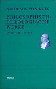 Cover of: Philosophisch-theologische Werke.