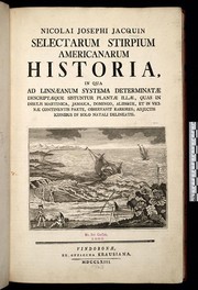 Cover of: Nicolai Josephi Jacquin Selectarum stirpium Americanarum historia