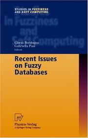 Cover of: Recent Issues on Fuzzy Databases (Studies in Fuzziness and Soft Computing)