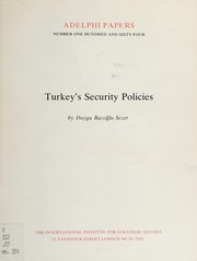 Turkey's security policies by Duygu Bazoğlu Sezer