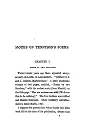 Cover of: Tennysoniana.: Notes bibliographical and critical on Early poems of Alfred & C. Tennyson [etc., etc.] ...