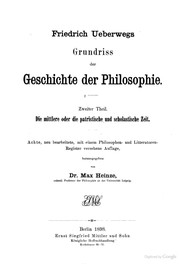 Friedrich Ueberwegs Grundriss der geschichte der philosophie by Ueberweg, Friedrich
