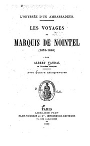 Cover of: L' odyssée d'un ambassadeur. by Albert Vandal