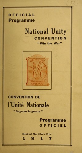Official programme National Unity Convention by 
