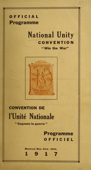 Cover of: Official programme National Unity Convention by 