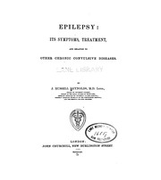 Cover of: Epilepsy-- its symptoms, treatment, and relation to other chronic convulsive diseases