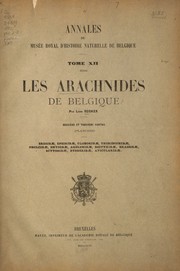 Cover of: Les arachnides de Belgique
