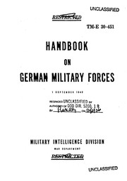Cover of: Handbook on German Military Forces