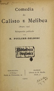 Cover of: Comedia de Calisto [e] Melibea (Burgos, 1499) by Fernando de Rojas