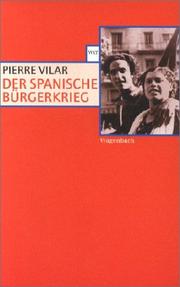 Cover of: Der Spanische Bürgerkrieg 1936 - 1939. by Pierre Vilar