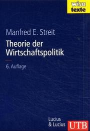 Cover of: Theorie der Wirtschaftspolitik