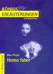 Cover of: Homo Faber. Erläuterungen und Materialien. (Lernmaterialien) by Max Frisch, Bernd Matzkowski