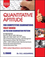 Cover of: Quantitative Aptitude for Competitive Examinations by R.S. Aggarwal