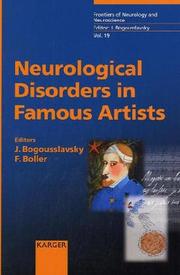 Cover of: Neurological Disorders In Famous Artists (Frontiers of Neurology and Neurosciene) by 