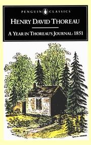 Cover of: A year in Thoreau's journal, 1851 by Henry David Thoreau