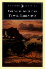 Cover of: Colonial American travel narratives