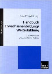 Cover of: Handbuch Erwachsenenbildung / Weiterbildung. by Rudolf Tippelt