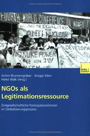 Cover of: NGOs als Legitimierungsressource