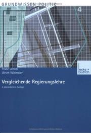 Cover of: Vergleichende Regierungslehre.