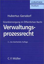 Cover of: Grundversorgung im Öffentlichen Recht. Verwaltungsprozessrecht.
