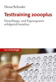 Cover of: Testtraining 2000plus by Jürgen Hesse, Hans-Christian Schrader