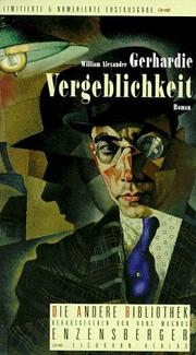 Cover of: Vergeblichkeit. Die Andere Bibliothek