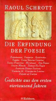 Cover of: Die Erfindung der Poesie. Die Andere Bibliothek - Erfolgsausgabe