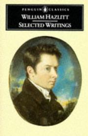 Cover of: Selected writings [of] William Hazlitt by William Hazlitt