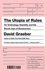 Cover of: The Utopia of Rules by David Graeber