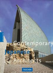 Cover of: Contemporary Japanese Architects (Big) by Philip Jodidio