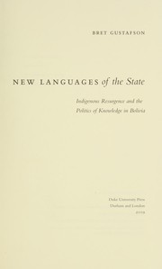 New languages of the state by Bret Darin Gustafson