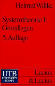 Cover of: Systemtheorie 1. Grundlagen.